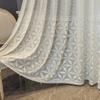 Cross-Border 3D Textured Jacquard White Sheer Curtain: Light, Breathable, Soft, and Easy-to-Install Versatile Sheer Curtain.