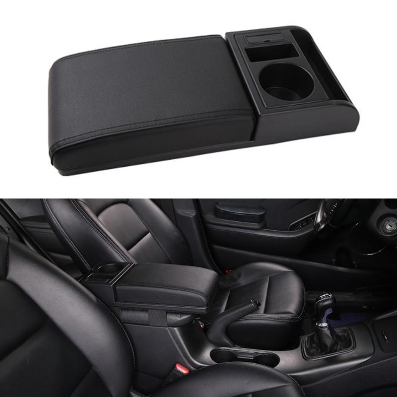 Universal Center Console Armrest Cushion for Vehicle SUV Auto Breathable Pad Seat Elbow Support with Storage Compartment