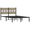 Metal Bed Frame Without Mattress Sonoma Oak Finish 120x200 Cm