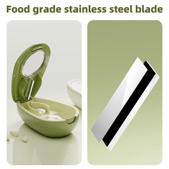 Pill Cutter Storage Box Divider Food-Grade Safe Material Compact Design Odor Prevention Health Care Medicine Case Organizer