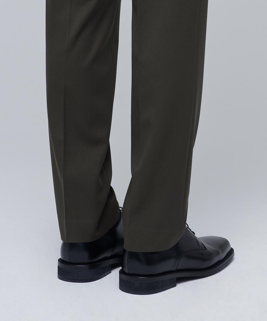 MUSINSA STANDARD Heavyweight Fleece-Lined Tapered Hidden Elastic Waist Length Slacks [Van Dyke Brown]