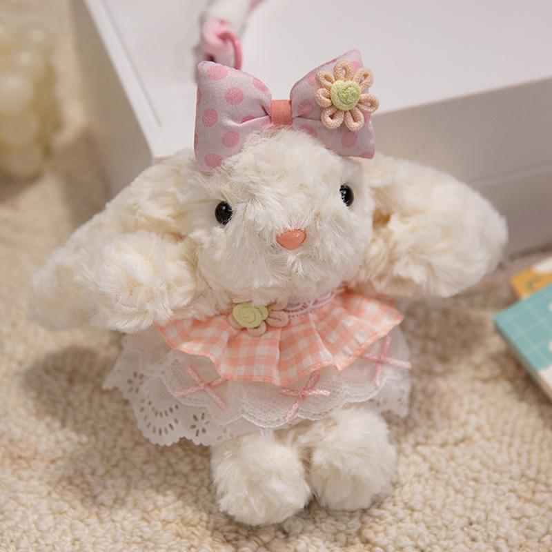 Cute Creative Sagging Rabbit Pendant Rabbit Detachable Hair Loop Plush Toy Doll Bag Keychain Gift