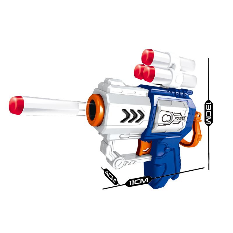 Mini Soft Bullet Gun Manual EVA Bullet Funny Parent-child Interactive Battle Toy Prop with Little Toy Man