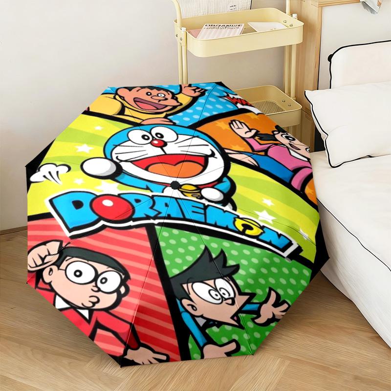 1PC Doraemon  Automatic Umbrella - Suitable Travel Outdoor Portable Umbrella Birthday Gift Daily Essentials