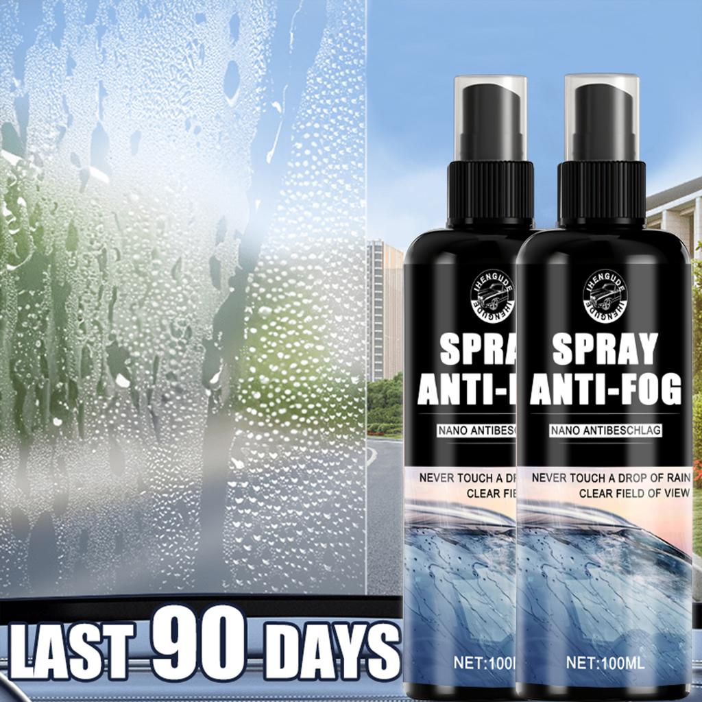 Nano Anti-Fog Glass Spray, Used for Clear Vision Anti-Fogging On Car Windows, Helmets, Windshields, and Interior Windows, Quick-Drying Liquid