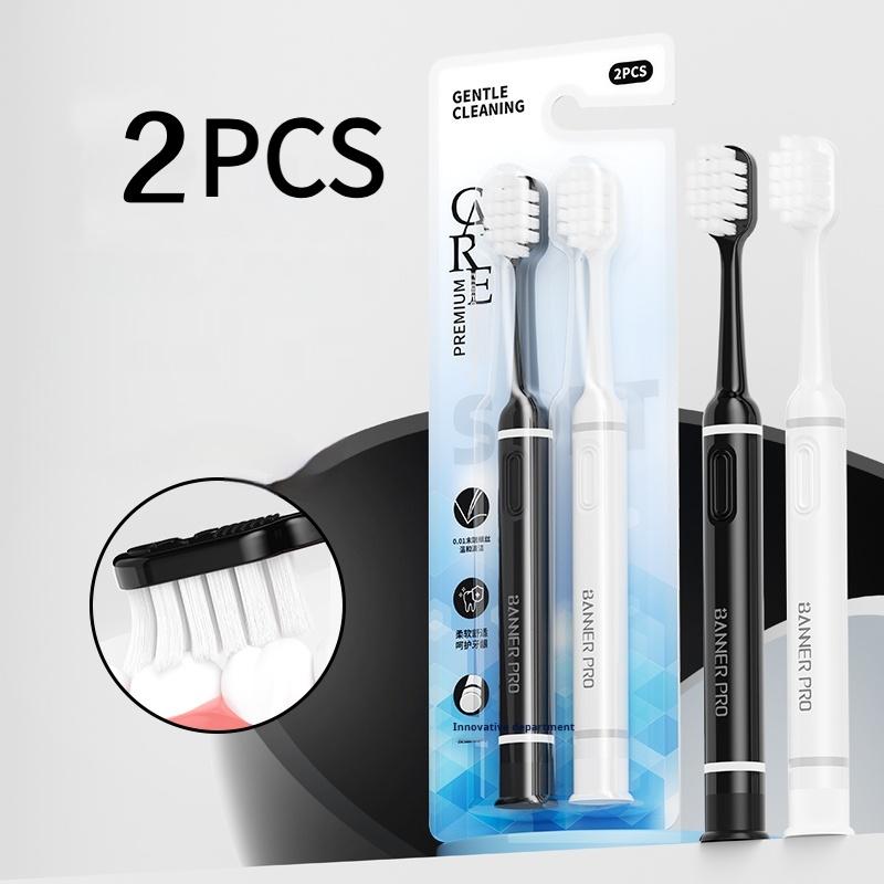 

2/4Pcs Random Color Toothbrush Set Adult Toothbrush Non-Irritating Deep Cleaning Gums No Bleeding Essential for Home and Travel Office Use Conve