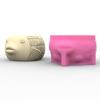 Innovative Silicone Moulds Flower Vase Molds Fish Shape Flexible Ornament Molds Unique Flowerpot Moulds for Crafting