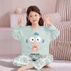 Girls Long Sleeve Cotton Pajama Set Cartoon Print Home Sleepwear Ages 8 Fall Comfortable Kids Loungewear