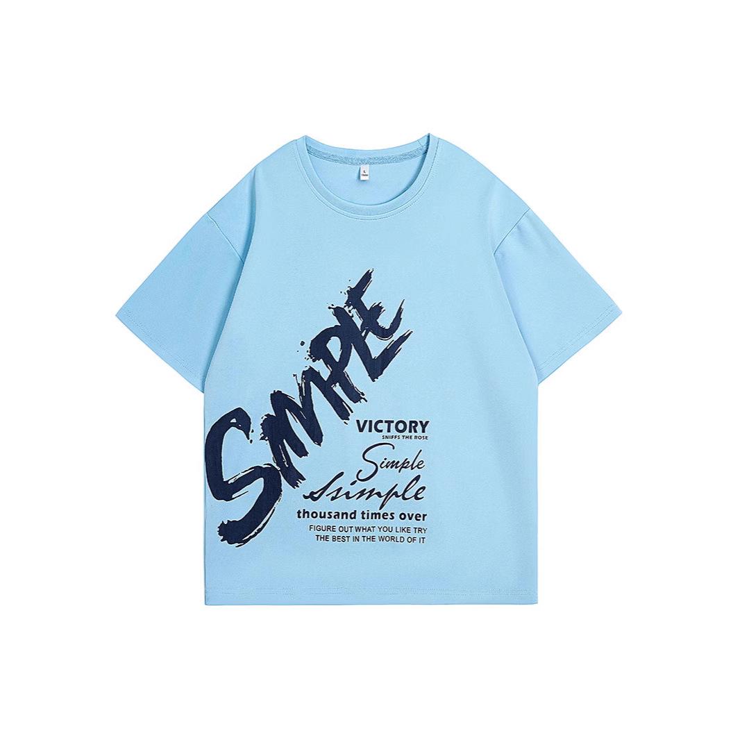 

Plus Size Men s Summer Casual Short-Sleeve T-Shirt - Lightweight & Trendy 7XL синій