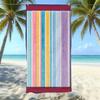 Populaire gestreepte bedrukte strandlaken Sneldrogend Zandvrij Volwassen Zwem Bad Handdoek Microvezel Handdoek