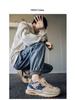 Spring 2025 Men's Trendy Breathable Sneakers - Versatile Thick-Soled Casual Running Dad Shoes