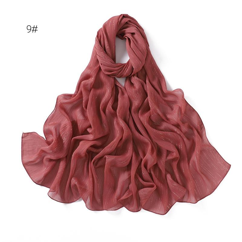 Women Big Size Plain Solid Cotton Rayon Crease Hijab Scarf Lady High Quality Wraps and Shawls Musulman Headband Islamic Turban