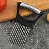Black Onion Cutter Holder Stainless Steel Vegetables Cutting Fork  Food Preparation