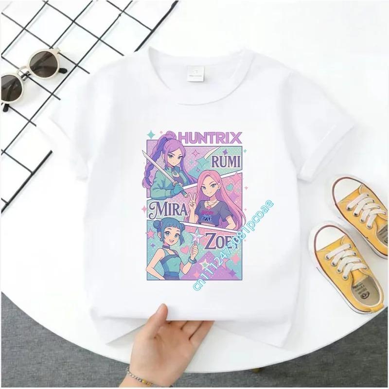 2026 Popular Movie Girl T-Shirt Children's Clothing KPop Demon Slayer Fan Gift