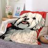 1pc Maltese Dog Blanket - Perfect Gift for Birthdays, Christmas & Halloween- Soft, Warm & Versatile Yy250909164