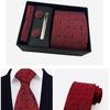 Men'S Tie Gift Box Six-Piece Square Towel Cufflinks Tie Clip Fashion Business Executive Men'S Hand Tie 8Cm