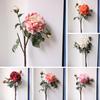 Artificial Flowers Bendable Stems Adjustable Luxury Peony Bouquet Realistic Silk Petals Home Decor for Living Room Dining Table Centerpiece