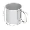 Camping Cup Aluminum Oxide Safe Ultra Light High Strength Picnic Water Mug with Foldable Handle for Outdoor Drinkware