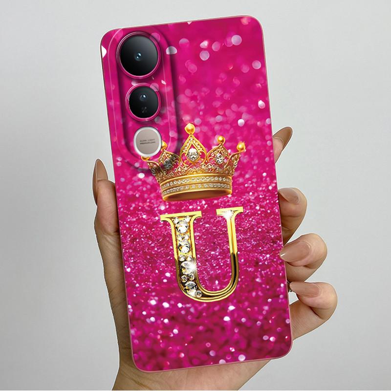 For Vivo V50 Lite 5G Case Luxury Letters Couple Silicone Soft Phone Cases For Vivo V50 V50Lite 5G Camera Protection Back Cover