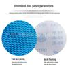 Blue Self-Adhesive Rhomboid Flocked Hook & Loop Sanding Discs for Paint, Wood, Metal - 4 & 5 inch Anti-Clogging