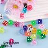14mm Crystal Resin Dice: DIY Pendants, Necklaces, Hair and Jewelry Accessories