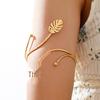 Minimalist Leaf-Shaped Women's Open Armlet - European & American Holiday Fashion