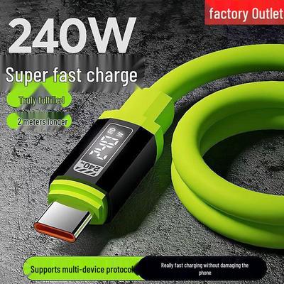 240W Super Fast Type-C Charging Cable for Apple, Huawei, Xiaomi, OPPO Mobile Phones