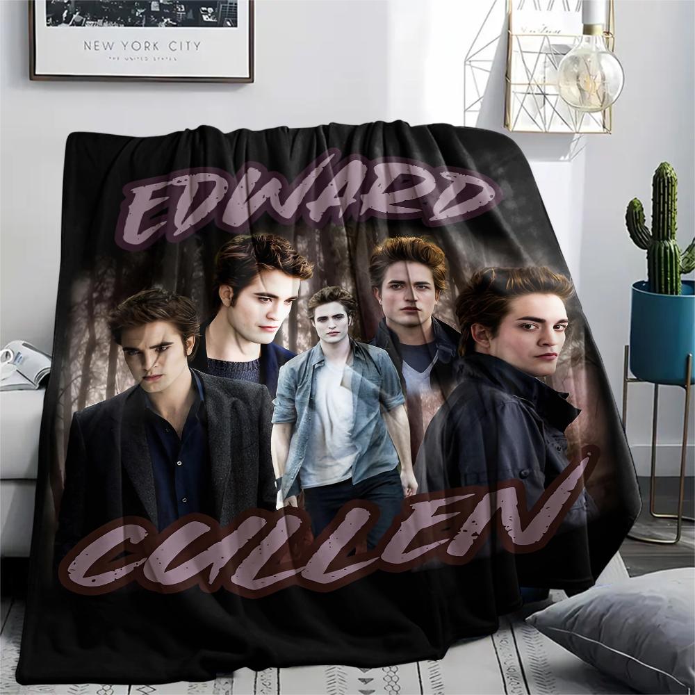 1 Stück Edward Cullen Druck Flanelldecke, Hohe Qualität für alle Jahreszeiten, Heimdekoration, Wärme und Komfort, Perfekt für Weihnachtsgeschenke