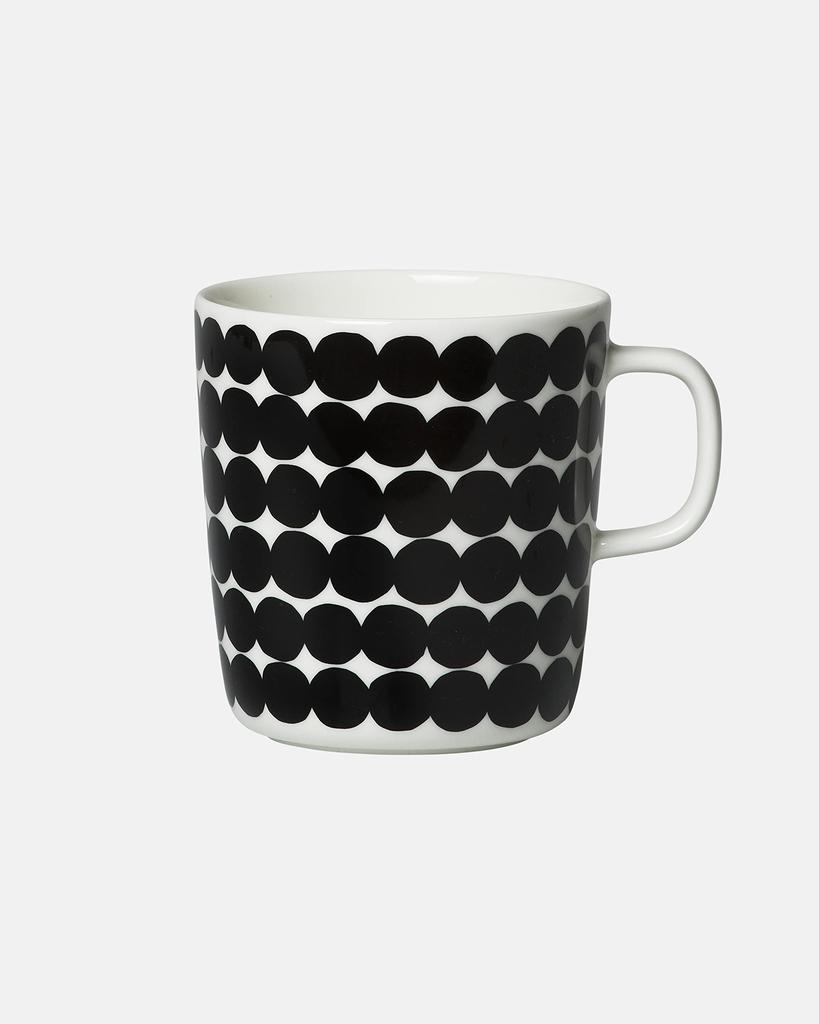Marimekko Pair Set Mug 250ml Plate 20cm Cup Tableware Black X White Lacy Matte 071605 190 [item]