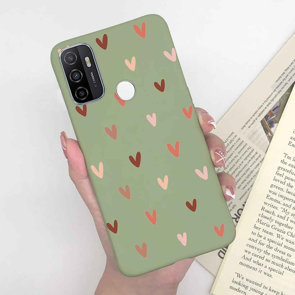For OPPO A53S 2020 Case Cartoon Coque Heart Painted Silicone Phone Back Cover For Oppo A53s A 53s A53 S Oppoa53 2020 Shell Case