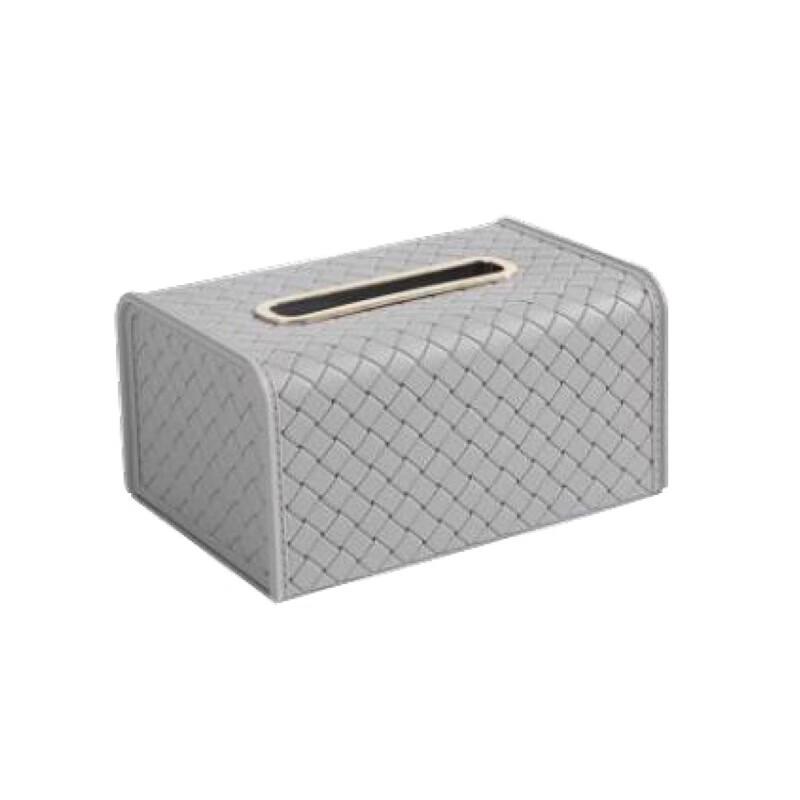 QUANGE Leather Texture Woven Tissue Box