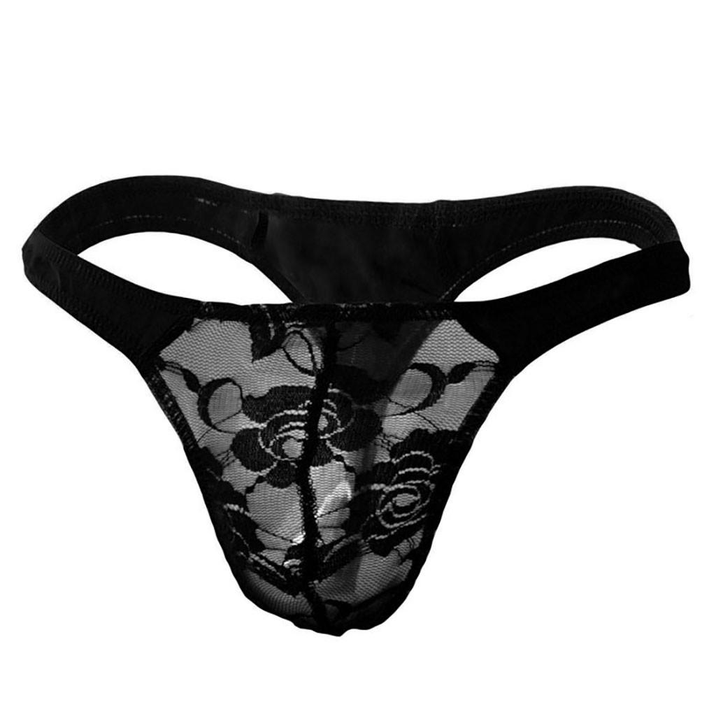 Lenjerie sexy pentru bărbați Lenjerie de corp Dantela Mesh G-string Tanga Chiloți Slip
