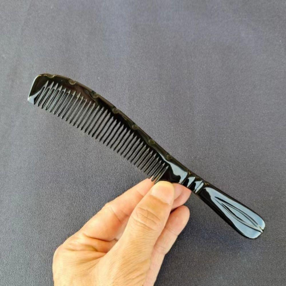 Natural Narrow Edge Horn Comb Smooth Fine Teeth Hair Comb Portable Scalp Massage Brush Women