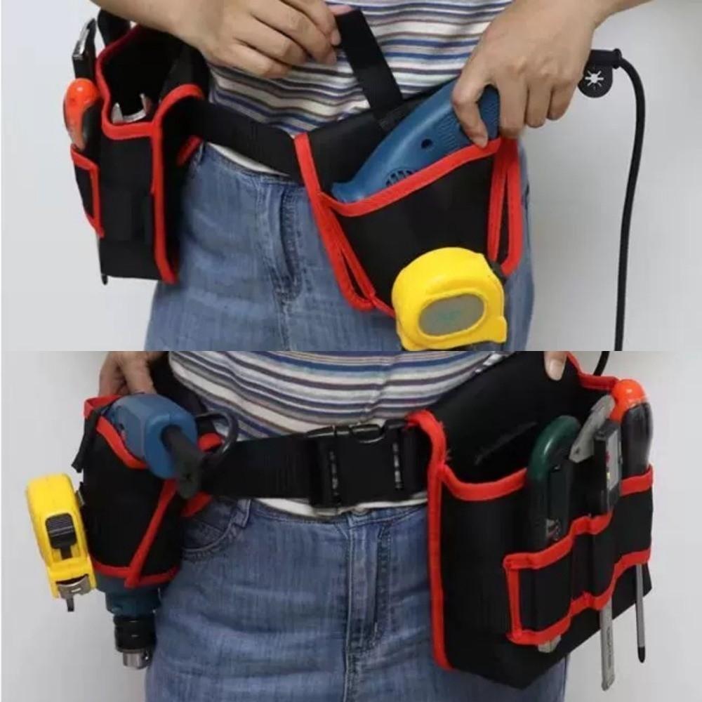 360 Rotating Electrician Tool Bag Adjustable Tools Storage Bag Waist Belt Pouch Electrician