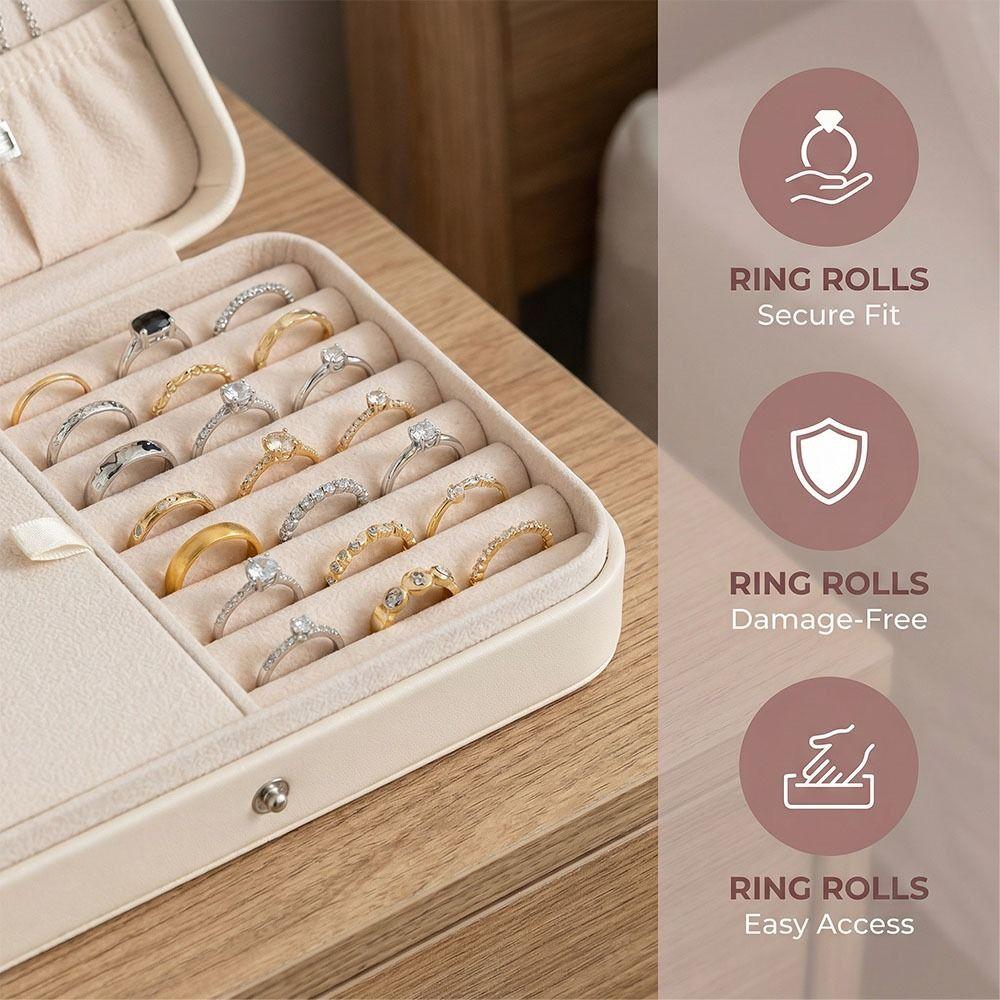 Große Schmuckaufbewahrungsbox Anti-Oxidation Halsketten-Aufbewahrungskoffer Ring Halskette Ohrring