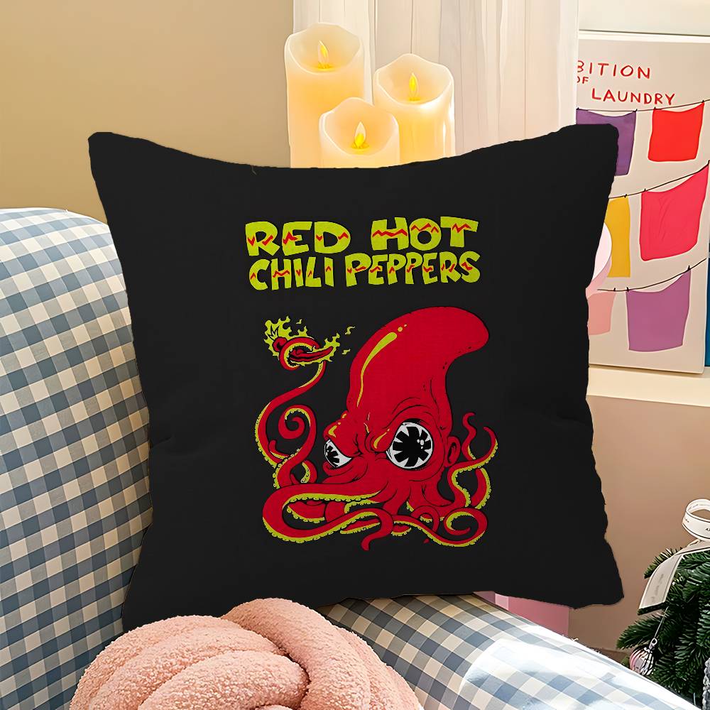 Popular Rock Band Red Hot Chili Peppers Cushion Cover Pillow Cover Decor Pillowcase Printed Cushion Case for Couch