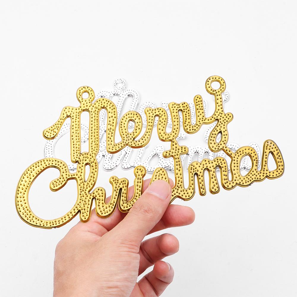1/10Pcs Christmas Decoration Plastic Merry Christmas Pendant Hanging English Letter Pendant Xmas Tree New Year Decor Ornaments