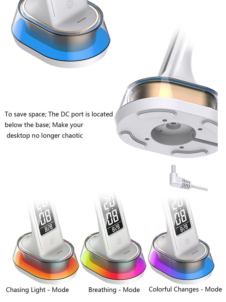 1. PC LED Multi-function Alarm Clock, with RGB Atmosphere Light Clock, Learning Special Eye Protection Lamp Desk Clock
