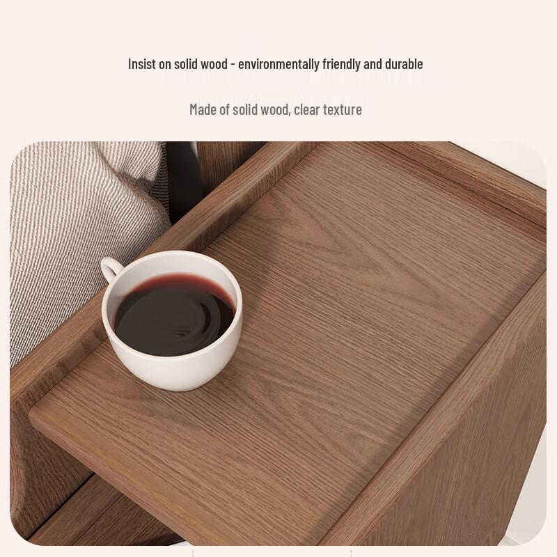 Solid Wood Ultra-Narrow Bedside Cabinet