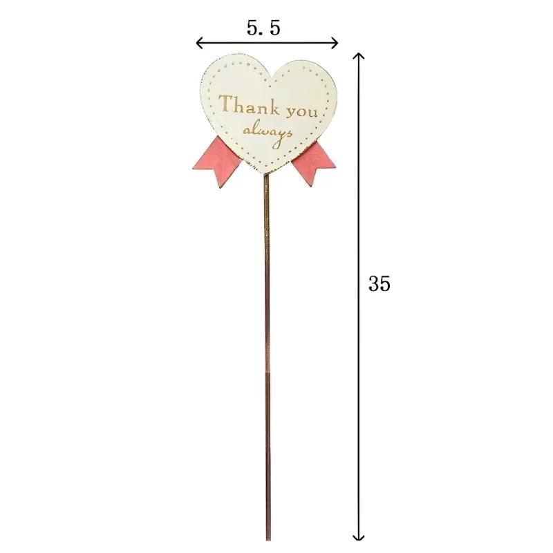 English Letter Card Insertion Desktop Flowerpot Landscape Decoration Love Shape Metal Iron Art Insert Card Garden Accessories