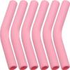 6pcs New High-end Metal Flexible Silicone Straw Covers 8mm Outer Diameter Eco-friendly Rubber Straw Covers Flex Elbow Hydraflow Straw