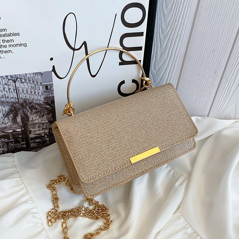 Simple Fashion Bag 2024 New Casual Korean Style Shoulder Bag Street Trend Sequined Medium Tote