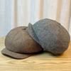 Neutral Old Money Style French Elegant Wool Blend Octagonal Cap Newsboy Cap The Oversized Design Makes the Face Look Smaller and Trendy