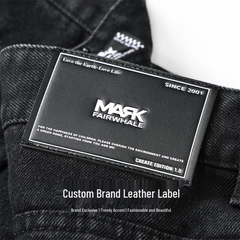 Mark Huafei Herren Jeans mit Vier-Wege-Stretch, gewaschen, gerade geschnitten