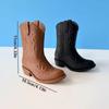 Vintage Western Style Cowboy Boot Statue Home Decor Boot Shaped Vase Pencil Holder  Study Room