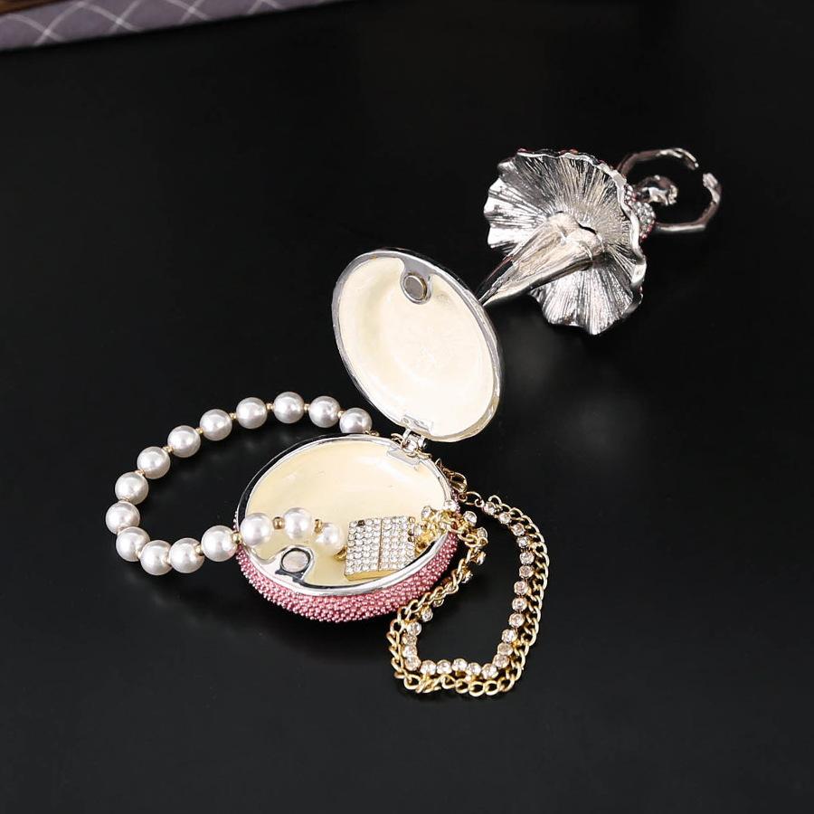 Ballet Girl Jewelry Box Delicate Ornament Storage Flip Anti-Dust Enamel Craft Jewelry Box Storage Box