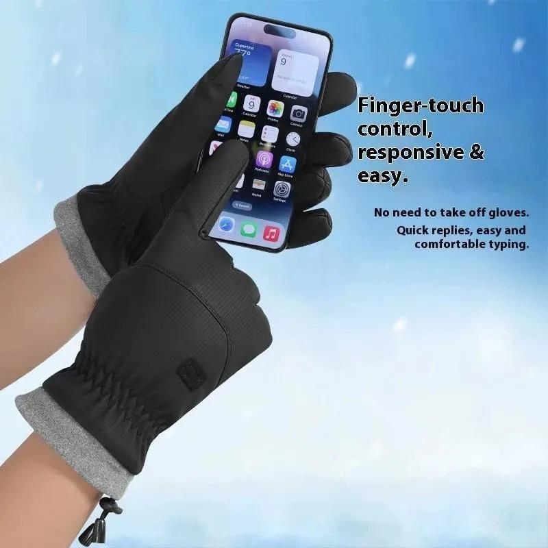 Touch Screen Winter Gloves for Men Outdoor Cycling Sports Running Motorcycle Ski Fleece Non Slip Full Fingers Warm Gloves