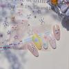 Tomoni Translucent Plaid & Star Nail Art Stickers - Hot Selling Simple Style