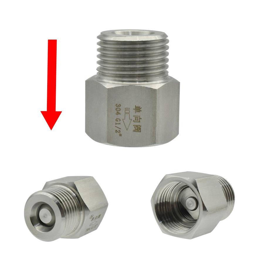 1/8“1/4 "1/2" 3/4 "1" BSP Single Check Valve With Internal Thread And External Thread Straight 304 Stainless Steel