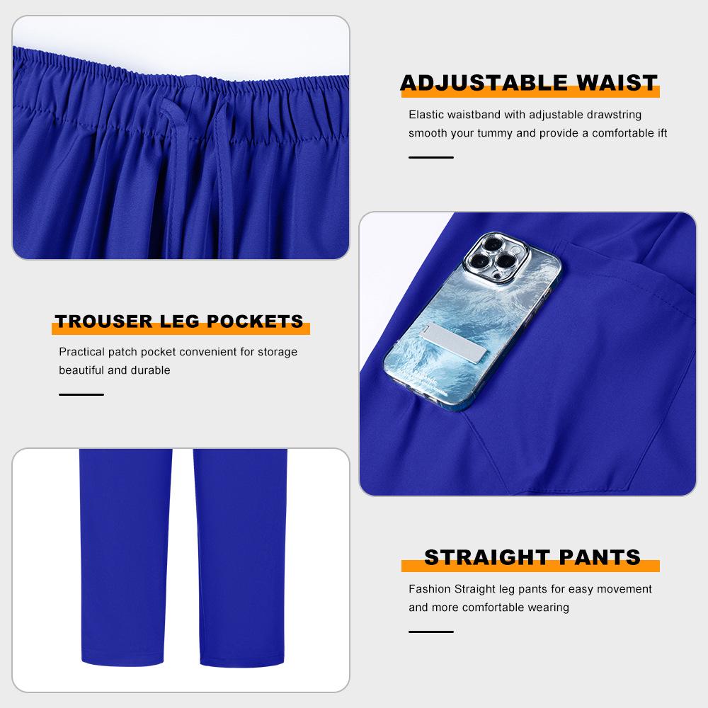 Elastic V-Neck Short Sleeve Scrub Suit for Dental Clinic, Salon, or Nurse Uniform